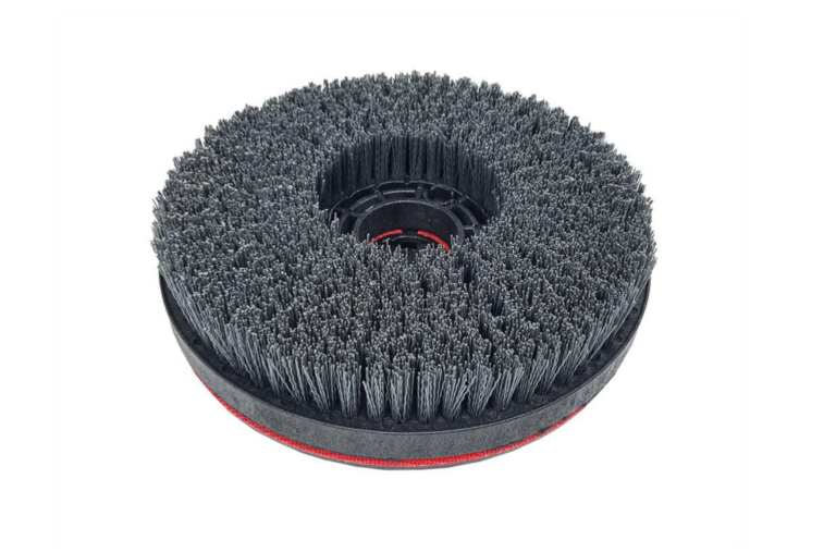 Round industrial floor scrubbing brush attachment